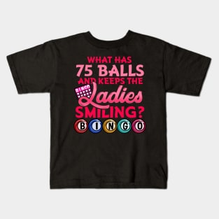 Womens Funny Bingo design for a Balls loving Grandma Kids T-Shirt